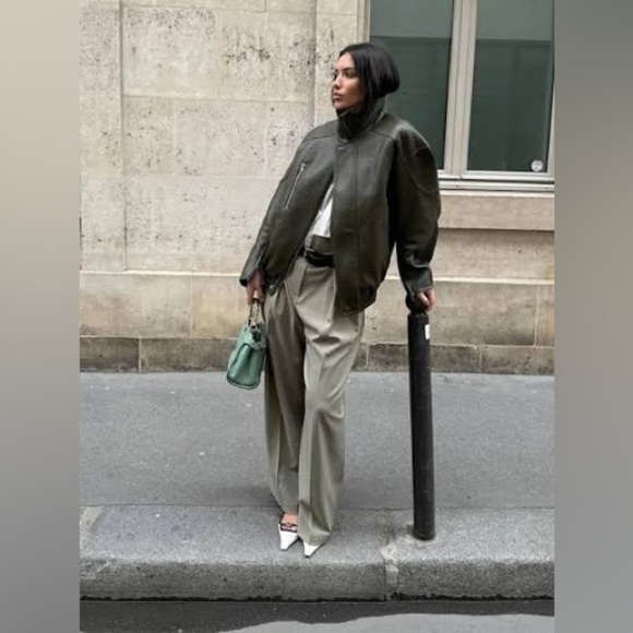 Vintage 1985 Canadian Army Military Jacket Olive Green Utility Coat Medium Tall - Picture 8 of 10